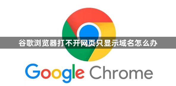 谷歌浏览器打不开网页只显示域名怎么办1