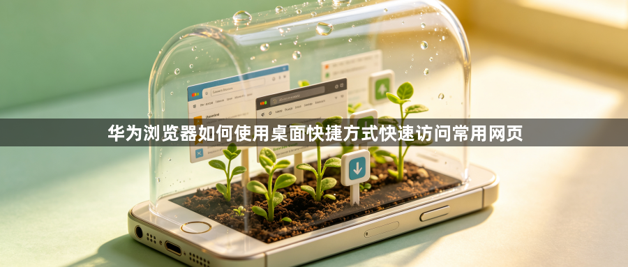 华为浏览器如何使用桌面快捷方式快速访问常用网页1