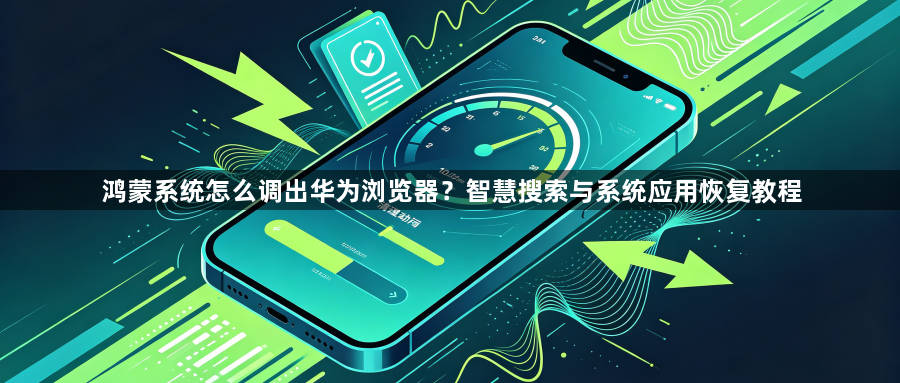 鸿蒙系统怎么调出华为浏览器?智慧搜索与系统应用恢复教程1