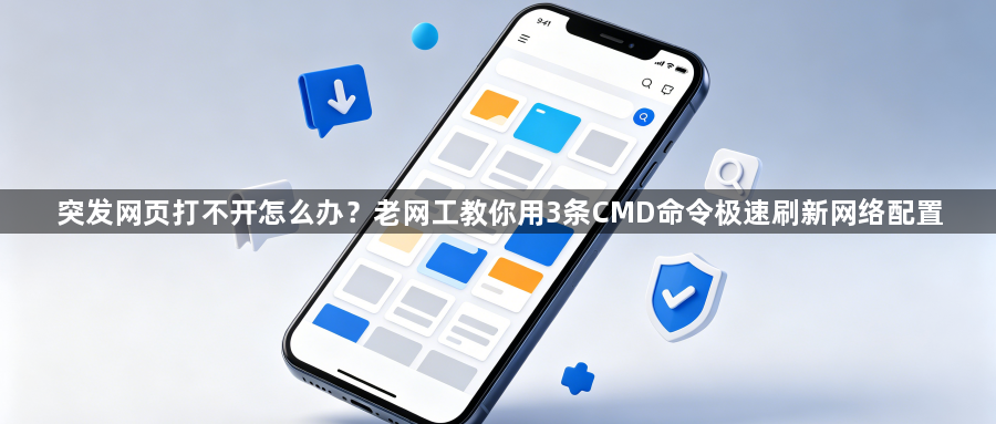 突发网页打不开怎么办？老网工教你用3条CMD命令极速刷新网络配置1