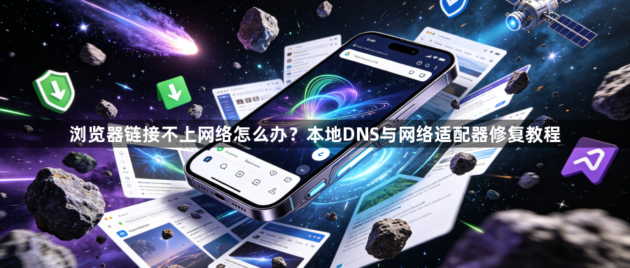 浏览器链接不上网络怎么办?本地DNS与网络适配器修复教程1