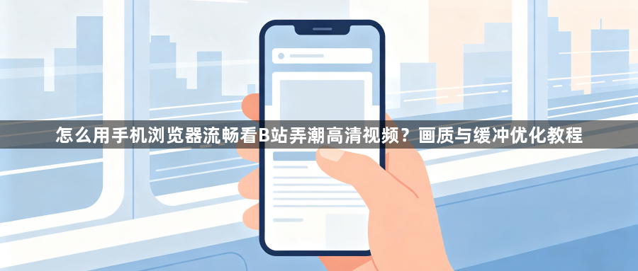 怎么用手机浏览器流畅看B站弄潮高清视频？画质与缓冲优化教程1