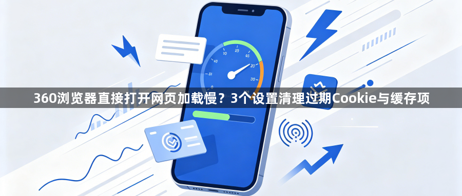 360浏览器直接打开网页加载慢？3个设置清理过期Cookie与缓存项1