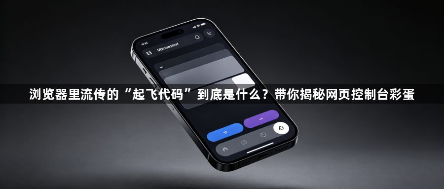 浏览器里流传的“起飞代码”到底是什么？带你揭秘网页控制台彩蛋1