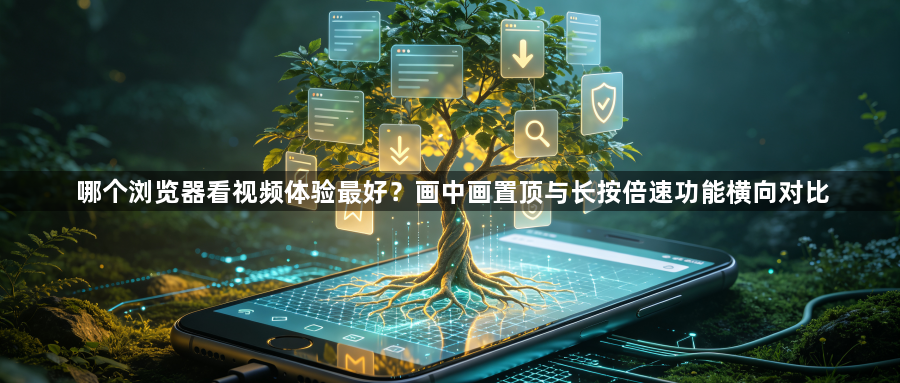 哪个浏览器看视频体验最好？画中画置顶与长按倍速功能横向对比1