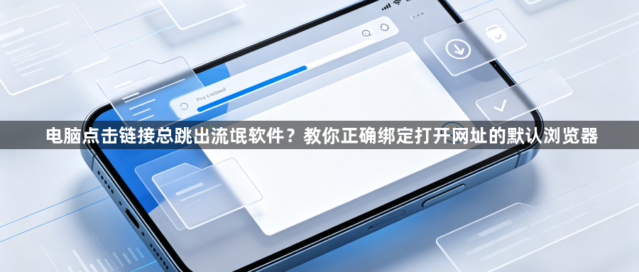 电脑点击链接总跳出流氓软件？教你正确绑定打开网址的默认浏览器1