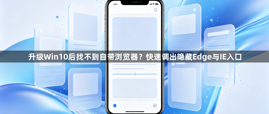升级Win10后找不到自带浏览器？快速调出隐藏Edge与IE入口1